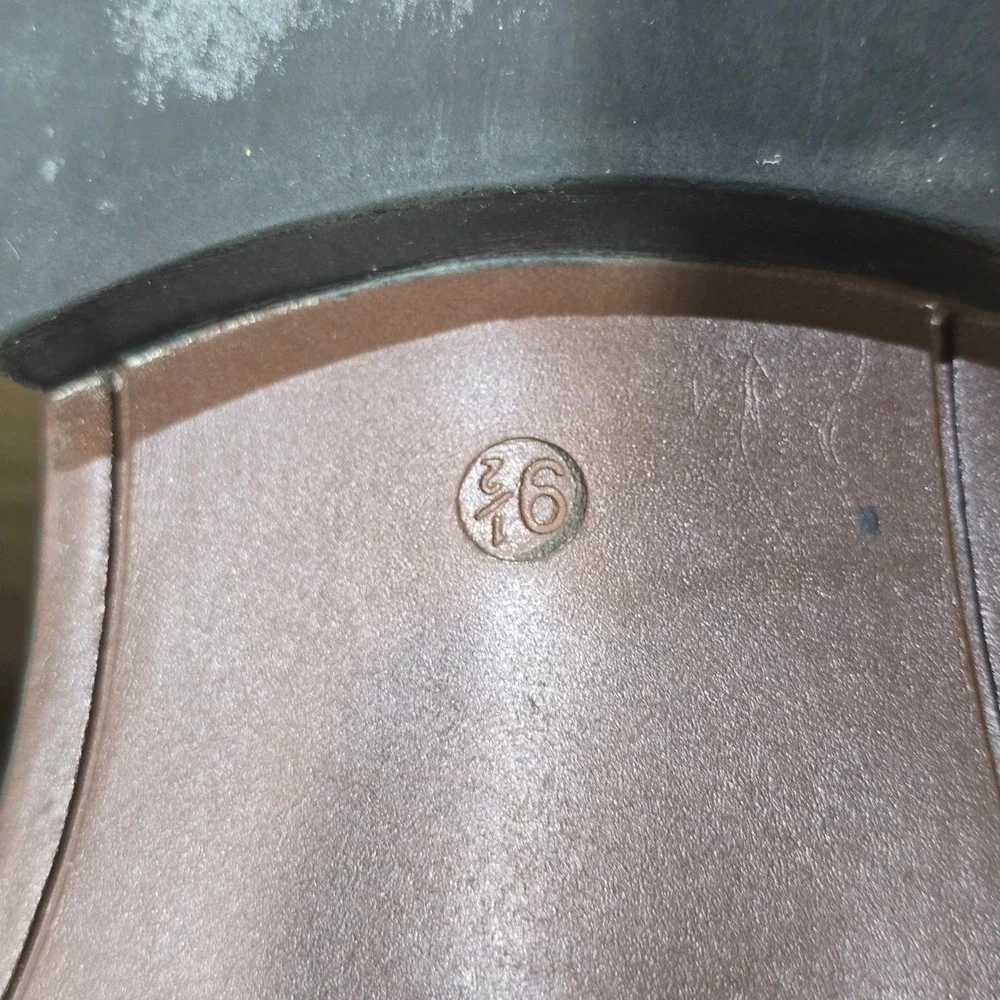 Borelli Martin Men's Dress Shoes‎ 9.5 Brown Leather Square Toe Oxford Derby